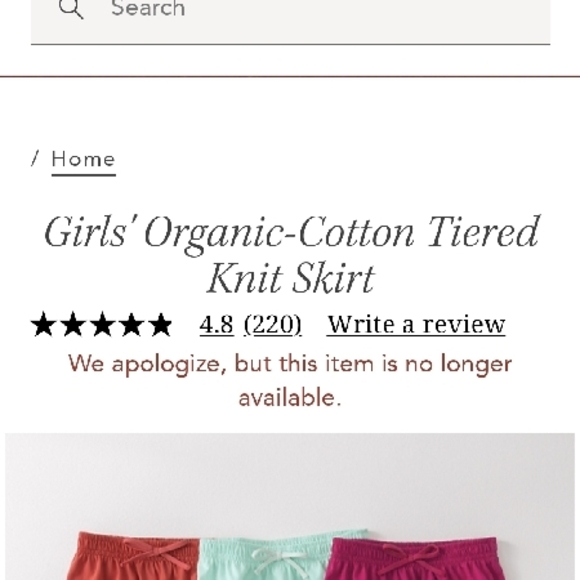 Colorful Tiered Girls Organic Cotton Skirt - Picture 6 of 6